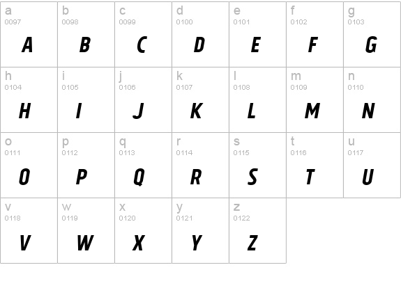 Tolyer Regular no.2 Oblique lowercase a-z preview