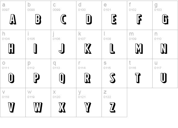 Tolyer X 3D lowercase a-z preview