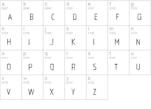 Tolyer X Wood lowercase a-z preview