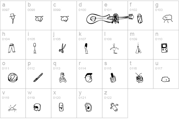 Tombats 6 lowercase a-z preview