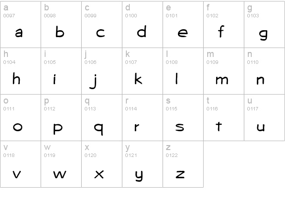 Tombola lowercase a-z preview