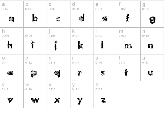 TomFool PlumLoco lowercase a-z preview