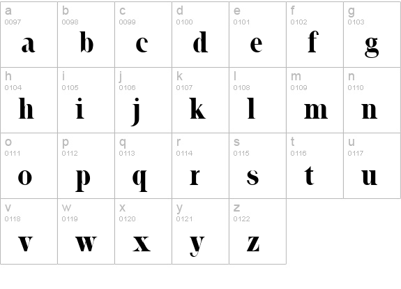 Toms Regular lowercase a-z preview
