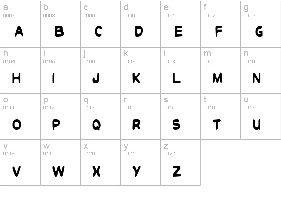 Toon Town Industrial Cond lowercase a-z preview
