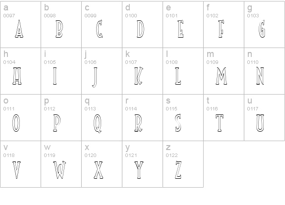 Toonerville NF lowercase a-z preview