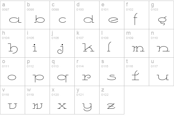 TootSweetBistroNF lowercase a-z preview