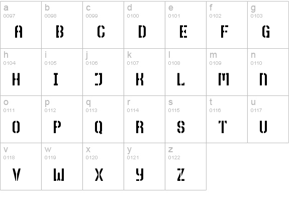 Top Secret  lowercase a-z preview