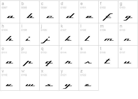 Top Speed lowercase a-z preview