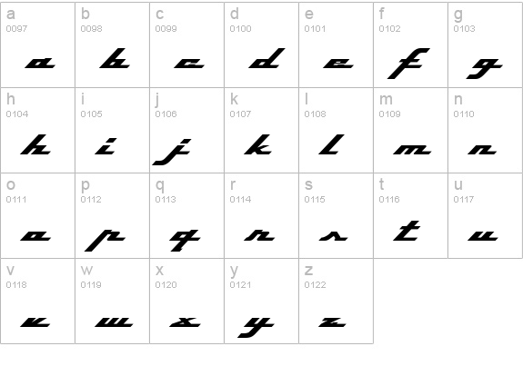Top Speed Heavy lowercase a-z preview