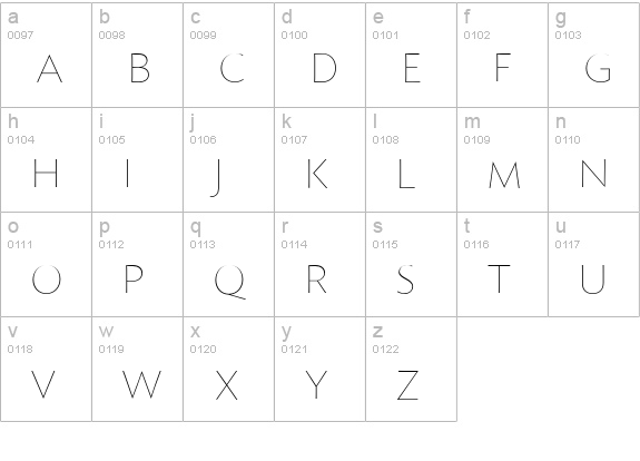 Topaz Inline lowercase a-z preview