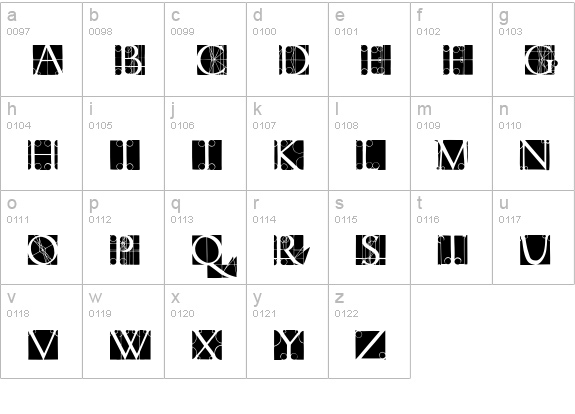 TornielloInitials lowercase a-z preview