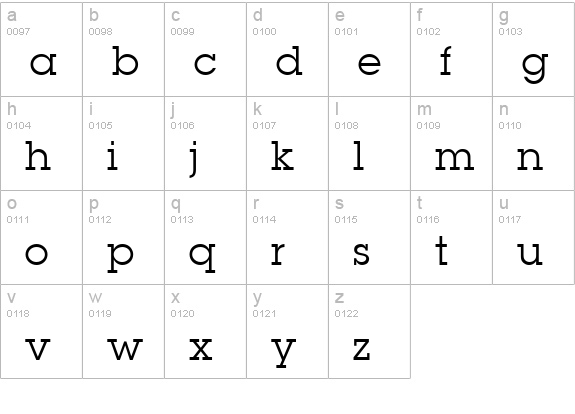 Torrent Graphic SSi lowercase a-z preview