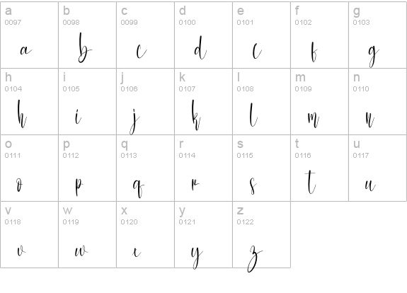 Tough Girl lowercase a-z preview