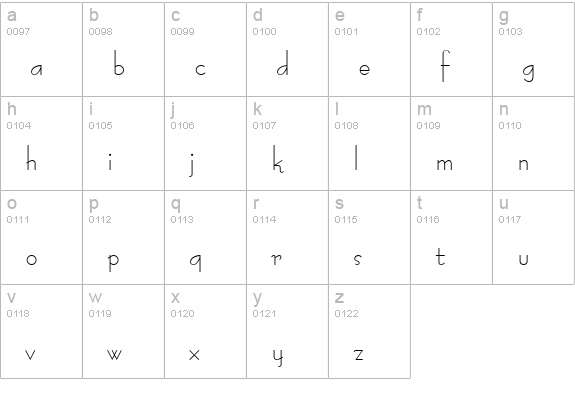 Tourina SSi lowercase a-z preview