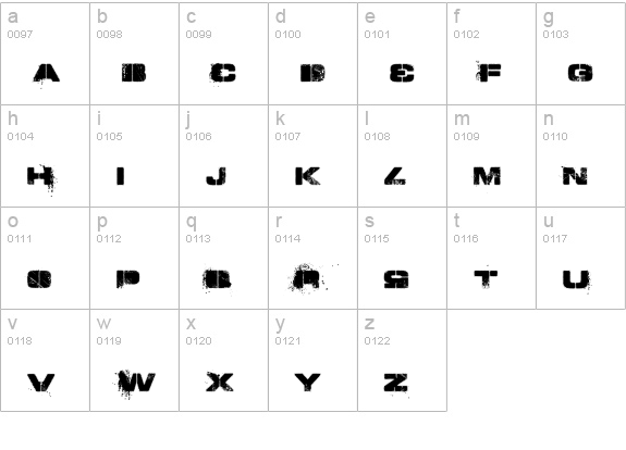 TOY_SOLDIERS Bold lowercase a-z preview