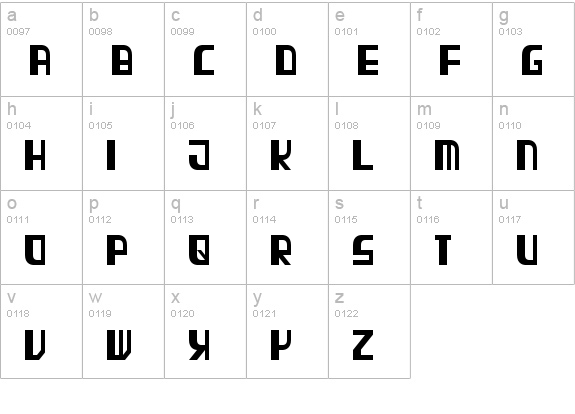 TPF Elephant lowercase a-z preview