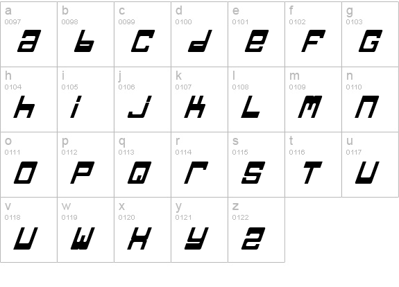 TPF Jaib BoldItalic lowercase a-z preview