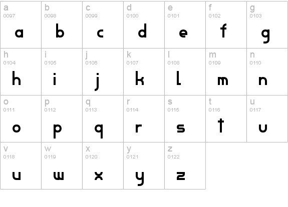 TPF Janus lowercase a-z preview
