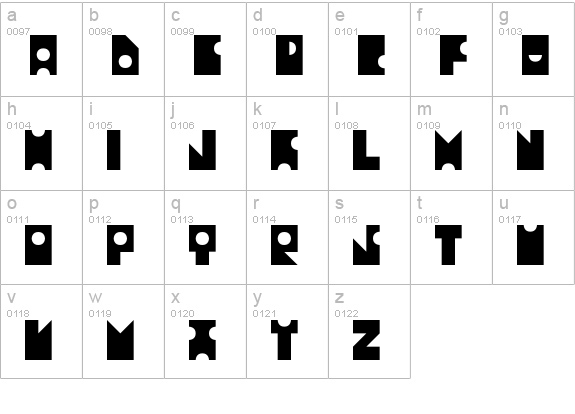 TPF Lor lowercase a-z preview
