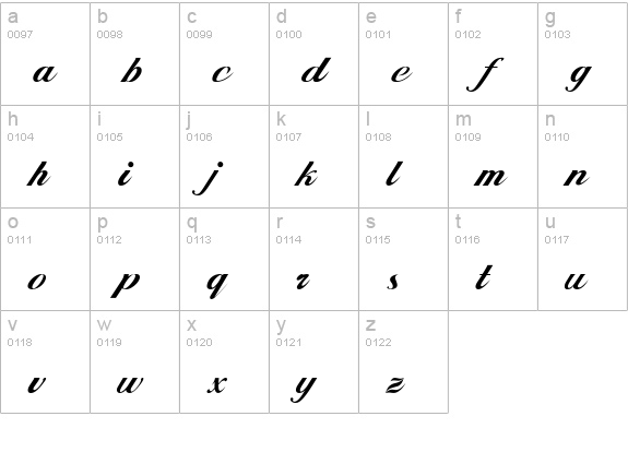 TQF_ AllisonScript lowercase a-z preview