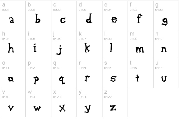 TR Alpha Dance lowercase a-z preview