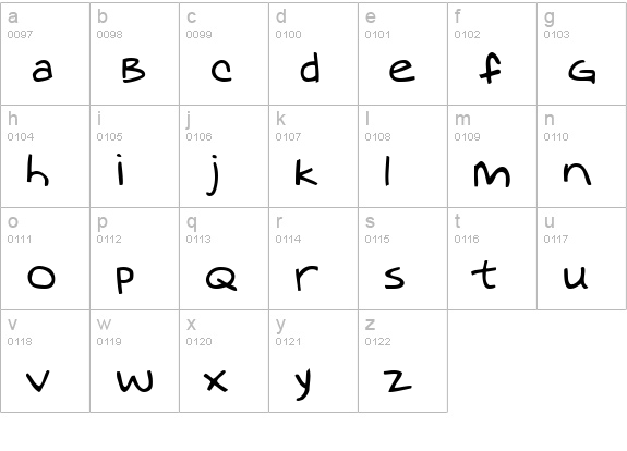 TR Augie lowercase a-z preview