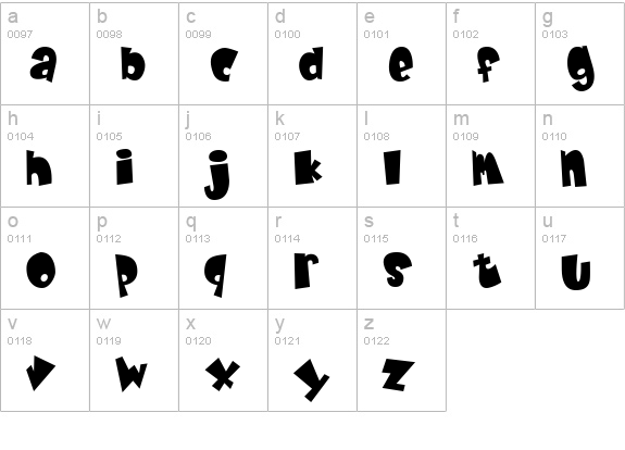 TR Baby Kruffy lowercase a-z preview