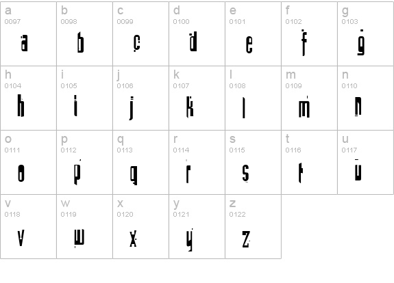 TR Batmos lowercase a-z preview