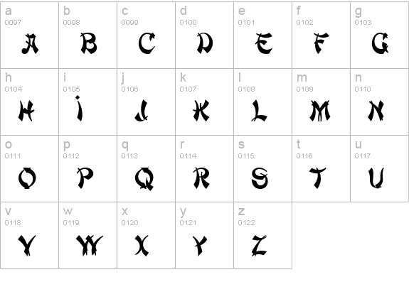 TR ChowMein lowercase a-z preview