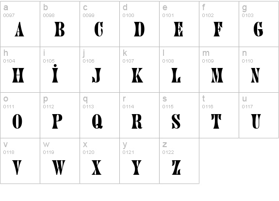 TR Jupiter lowercase a-z preview