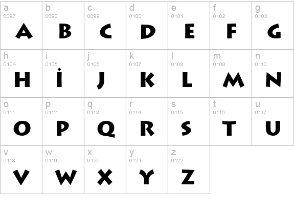 TR Lithograph Bold lowercase a-z preview