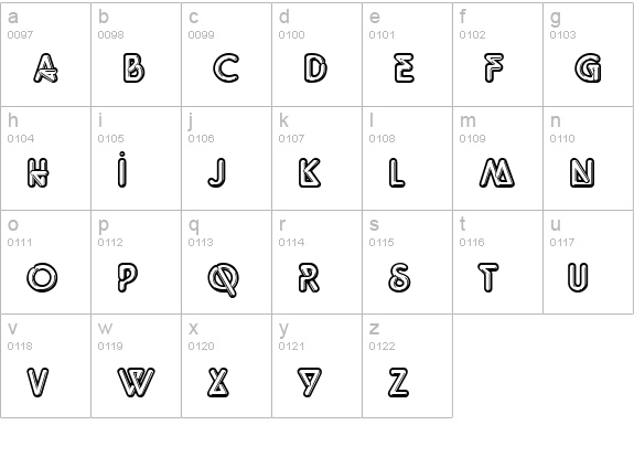 TR Quicksilver ITCNormal lowercase a-z preview