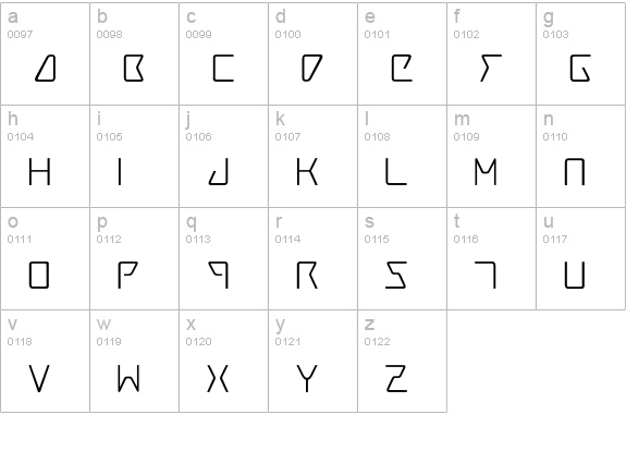 Tracer lowercase a-z preview
