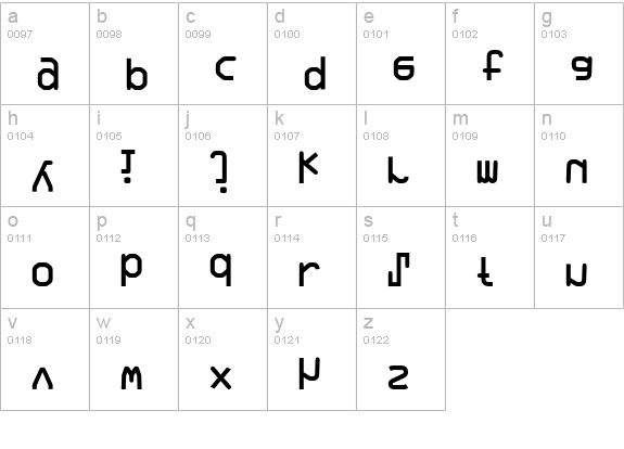 Trade01 lowercase a-z preview