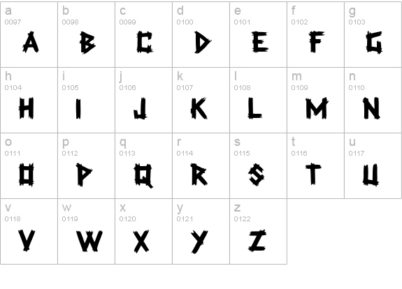Trading Post MF Bold lowercase a-z preview