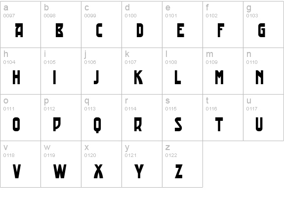 Trading Post NF lowercase a-z preview