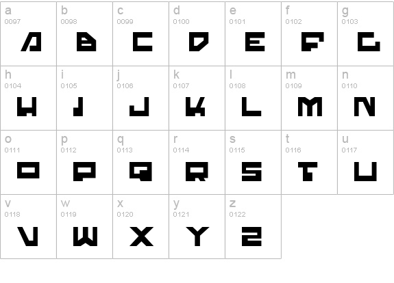 Trajia lowercase a-z preview