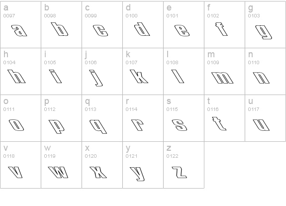 Trance lowercase a-z preview