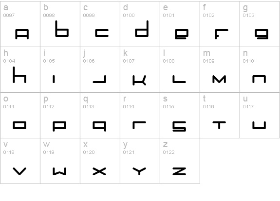Trancemission Bold lowercase a-z preview