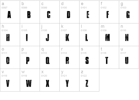 Transit Display lowercase a-z preview