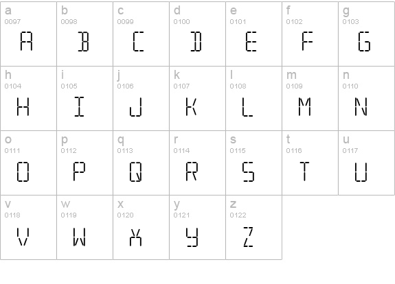 Transponder AOE lowercase a-z preview