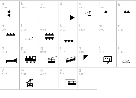 TransportationP02 lowercase a-z preview