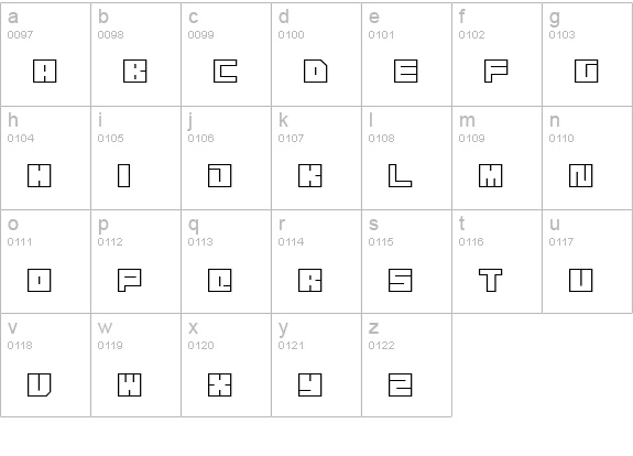 Transuranium lowercase a-z preview