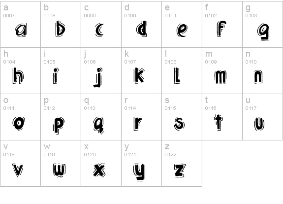 Trash Talk lowercase a-z preview