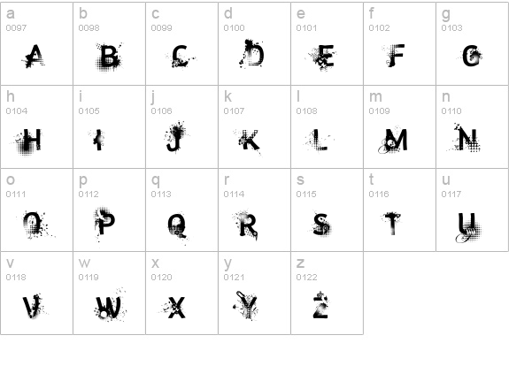 trashco lowercase a-z preview