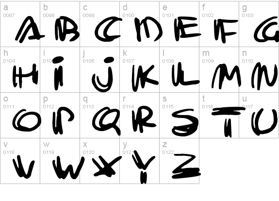 Trashtalk
 lowercase a-z preview