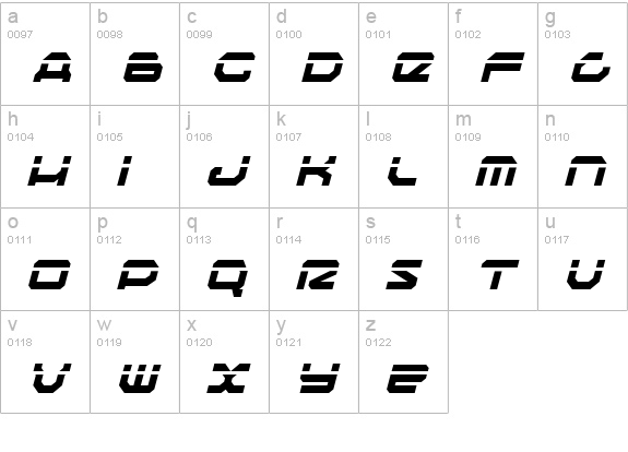 Traveler Laser Italic lowercase a-z preview