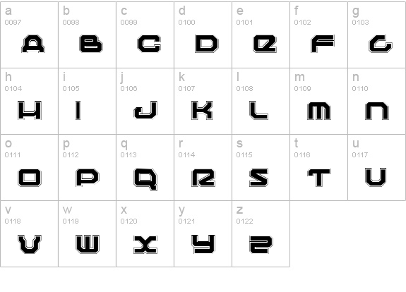 Traveler Pro lowercase a-z preview