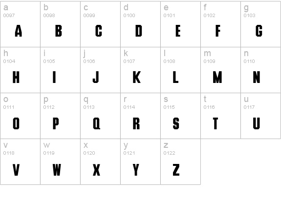 Trek Classic Ship Hull lowercase a-z preview