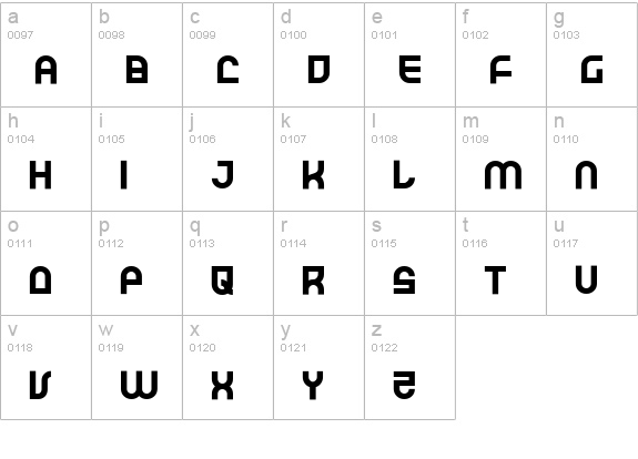 Trek Trooper lowercase a-z preview